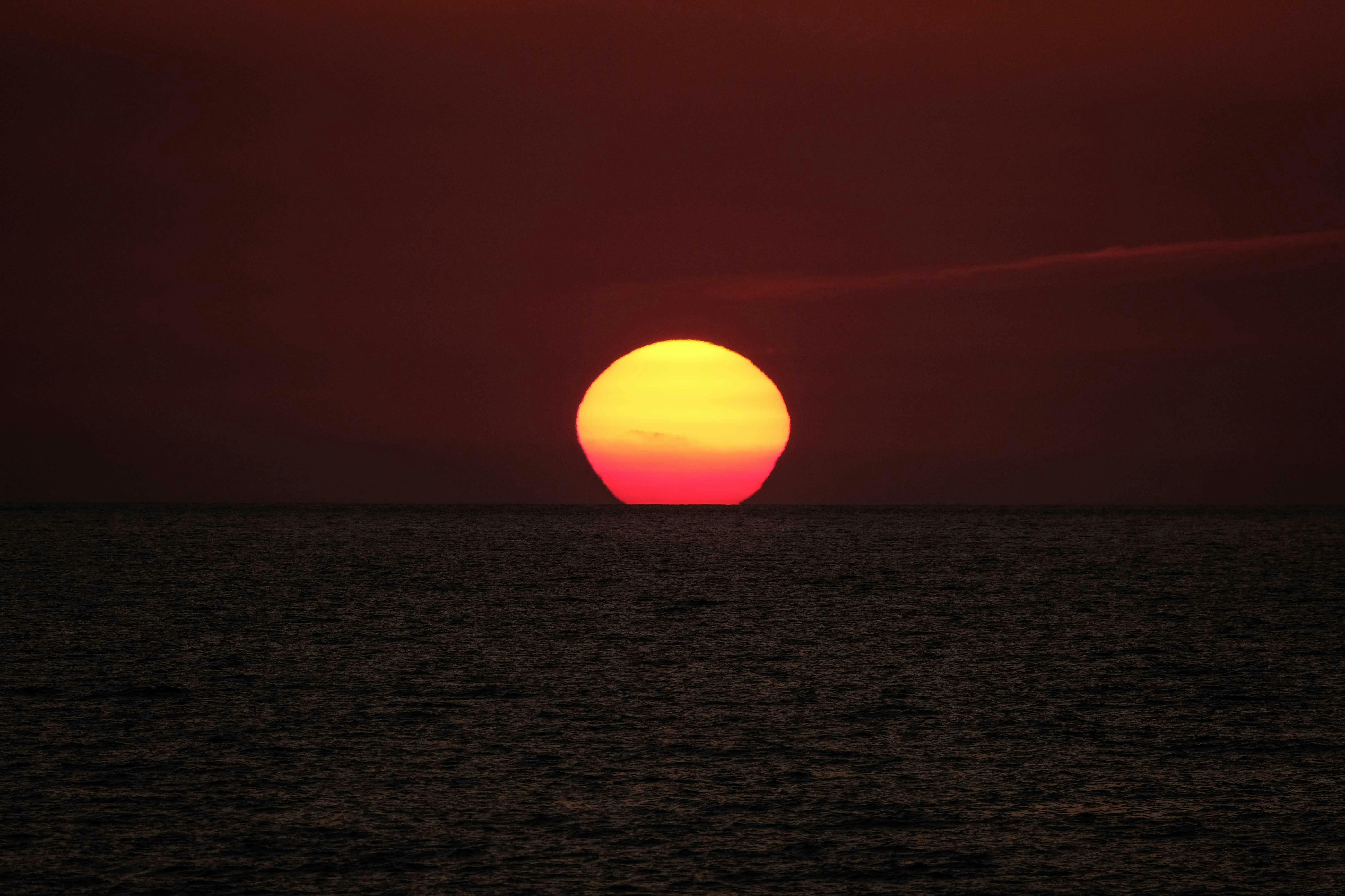 sunset over the sea during sunset